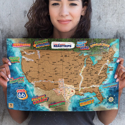 11 Great American Road Trips Scratch Map